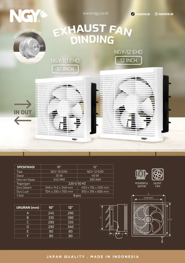 exhaust fan dinding nagoya 10ehd & 12ehd