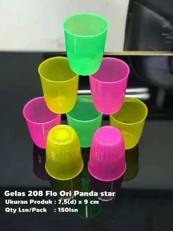 gelas 208 ori transparan pda rp. 1,100