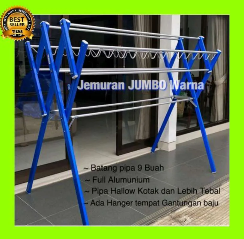 jemuran jumbo biru