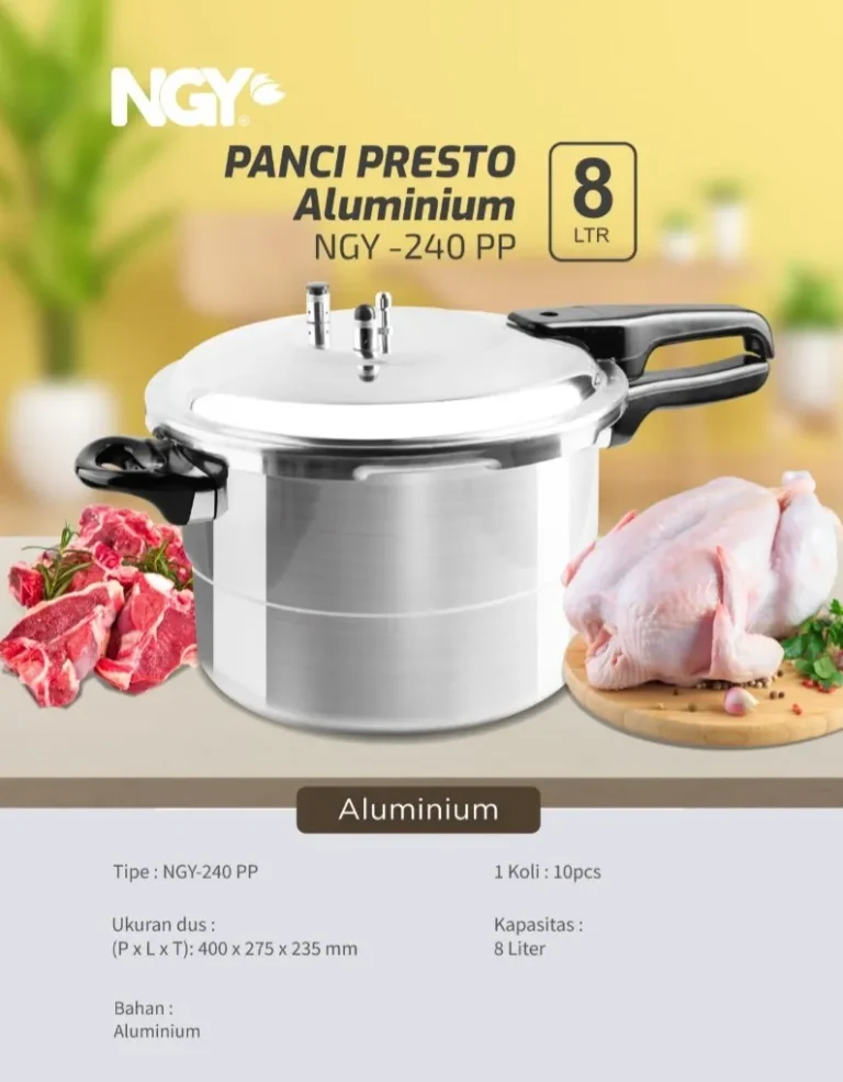 panci presto 24cm 8ltr ngy 240 pp rp. 235,000