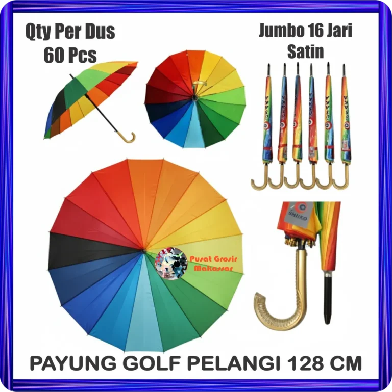 payung golf pelangi 128 cm