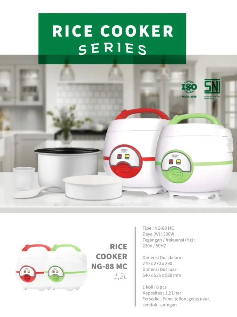 rice cooker nagoya ng 88 mc 1,2l hijau merah rp. 180,000