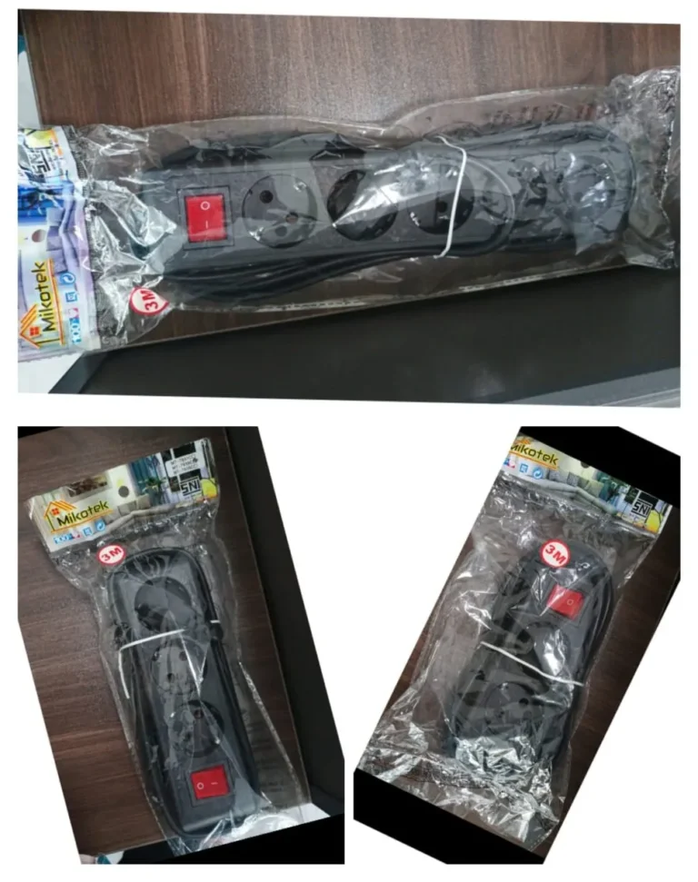 stop kontak + kabel mikotek hitam