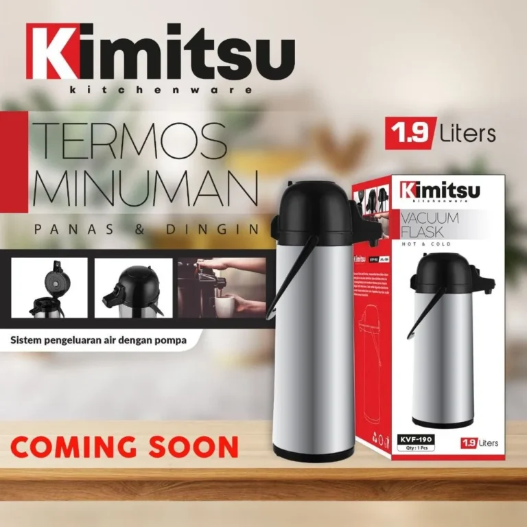 vacuum flask kimitsu kvf 190 1,9 liter rp. 130,000