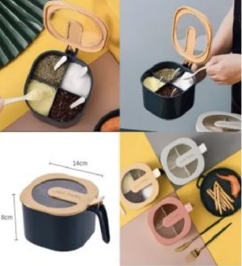 wadah bumbu 4 sekat vanstar rp. 10,000