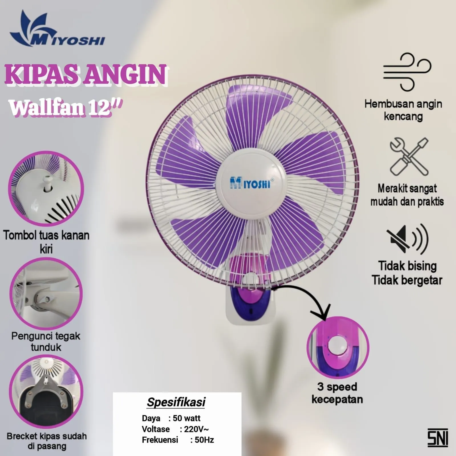 wall fan miyoshi 12 inch