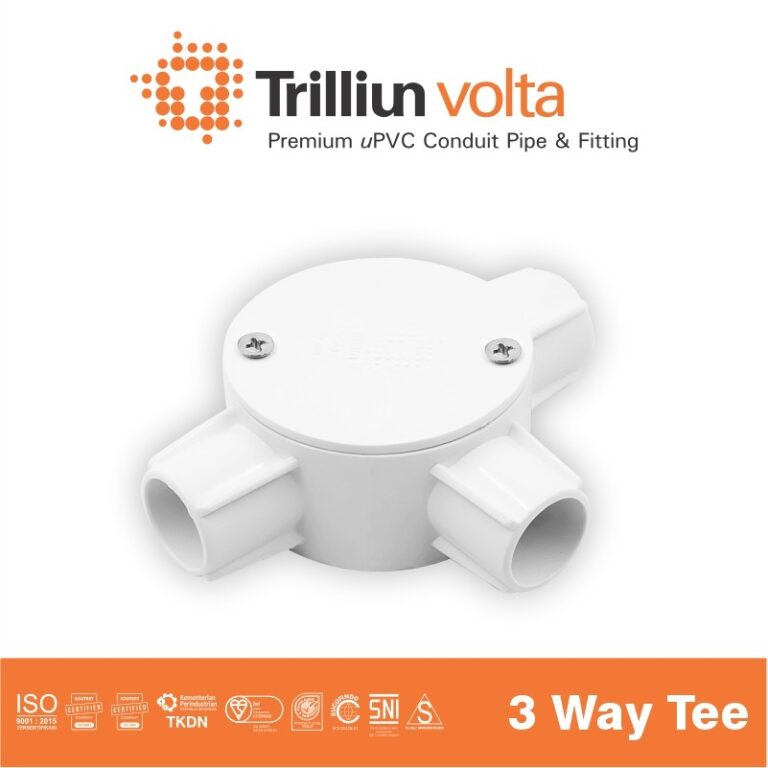 3 way tee volta 20mm putih 1