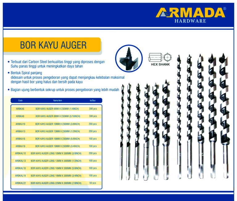 bor kayu auger & auger long