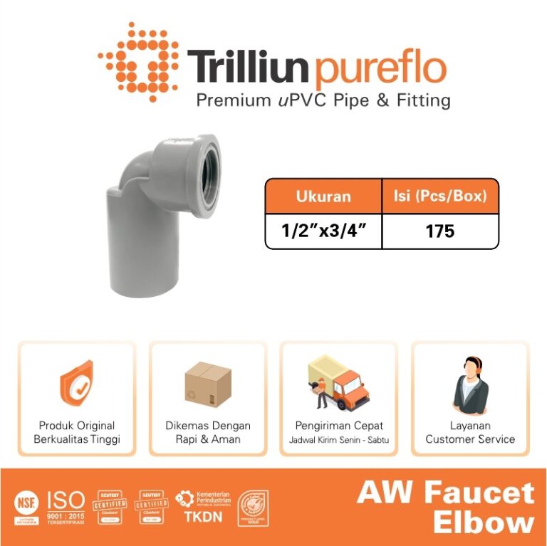 faucet elbow pureflo 1 per 2 x 3 per 4 aw abu 2