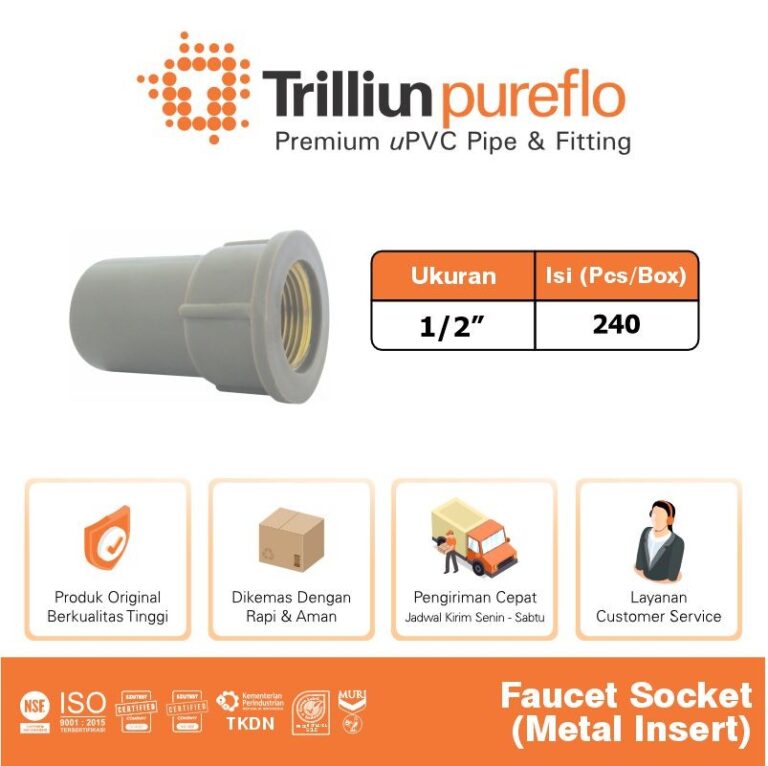 faucet sock pureflo metal 1 per 2 aw abu 2