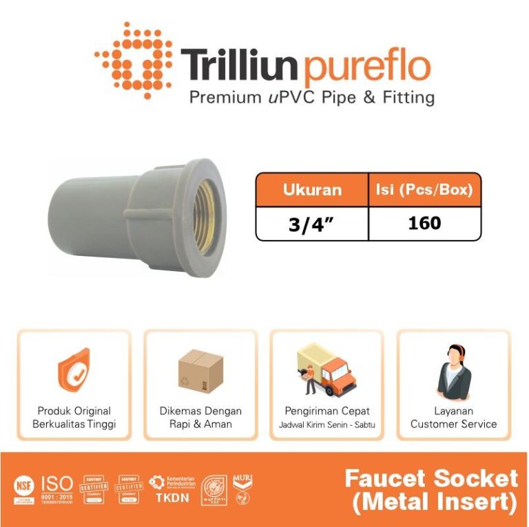 faucet sock pureflo metal 3 per 4 aw abu 2