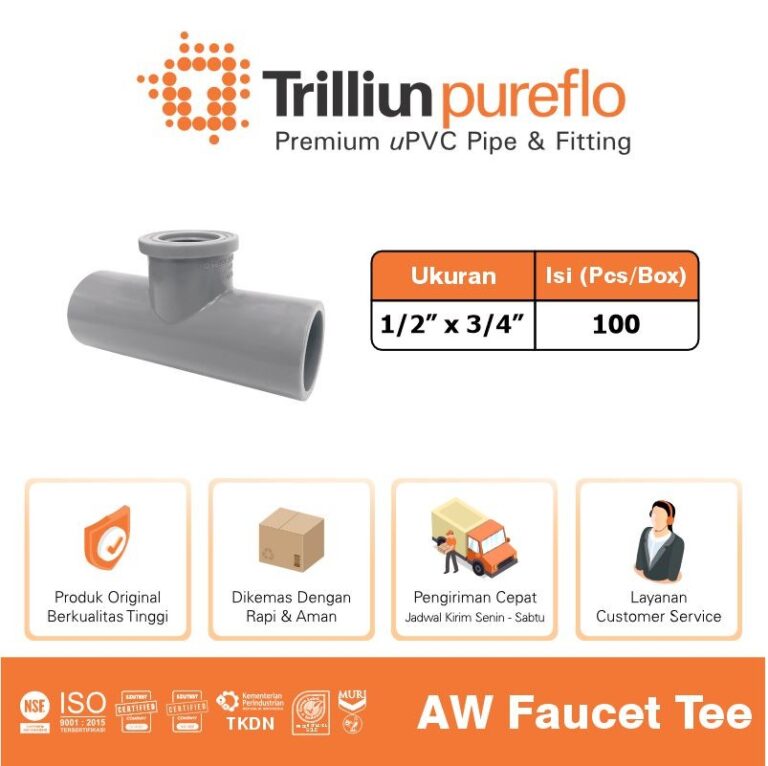 faucet tee pureflo 1 per 2 x 3 per 4 aw abu 2