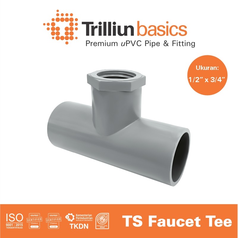 faucet tee trilliun 1per 2 x 3 per 4 ts abu 1