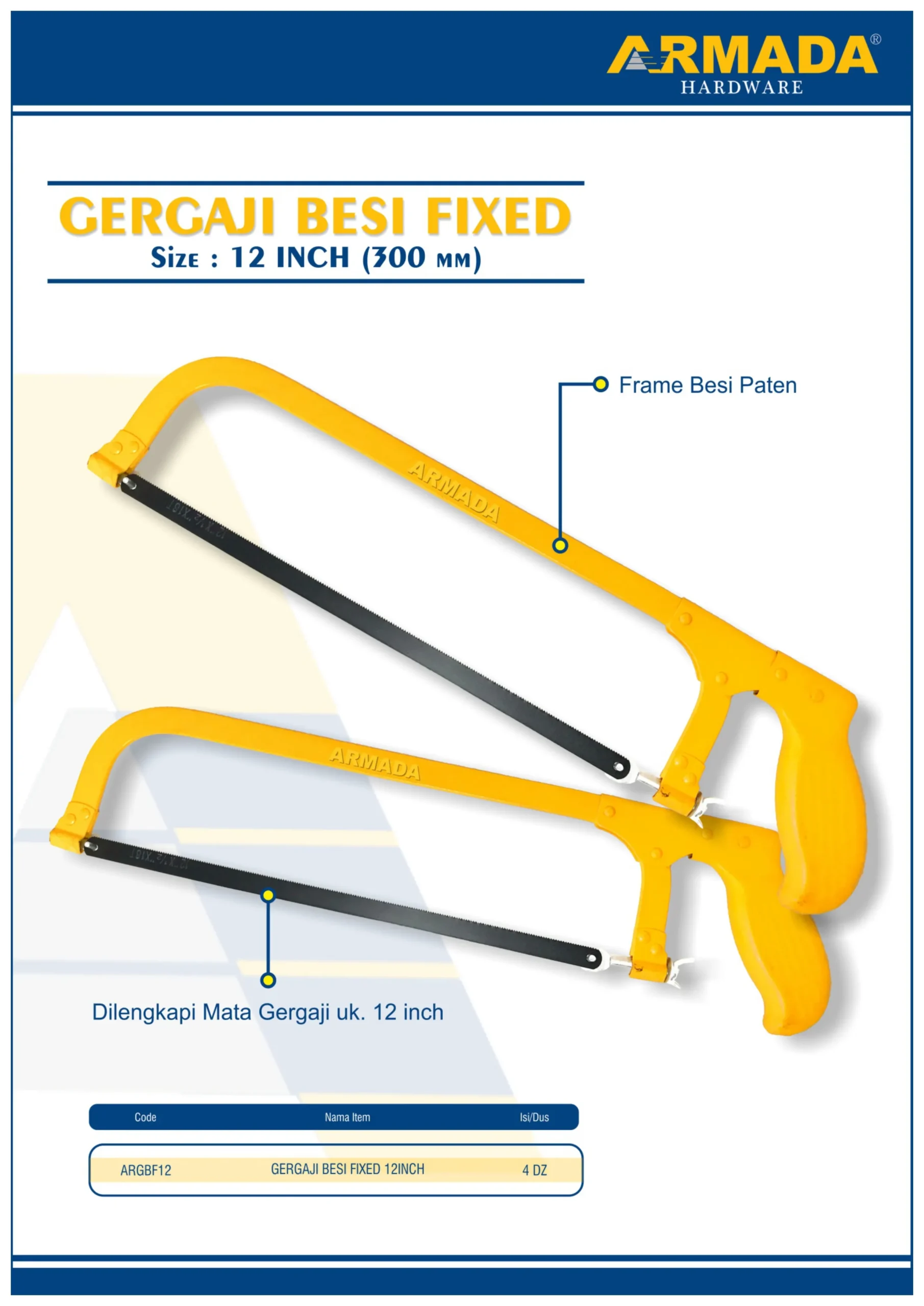 gergaji besi fixed