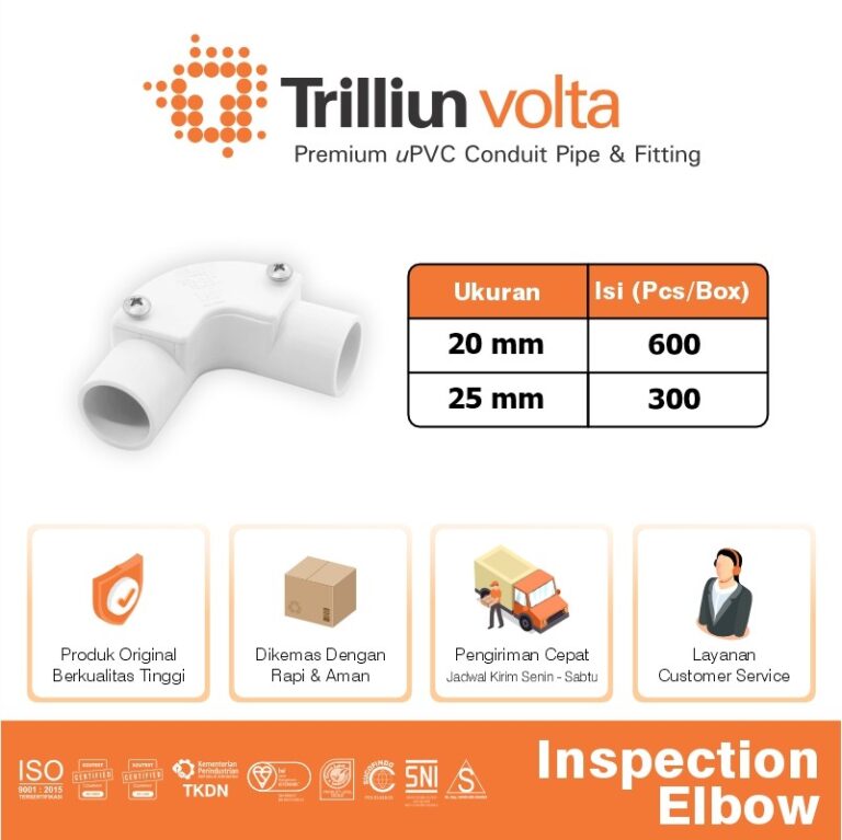 inspection elbow trilliun volta 20 mm putih 2