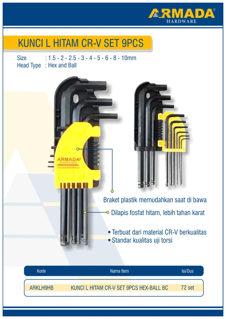 kunci l 9pcs