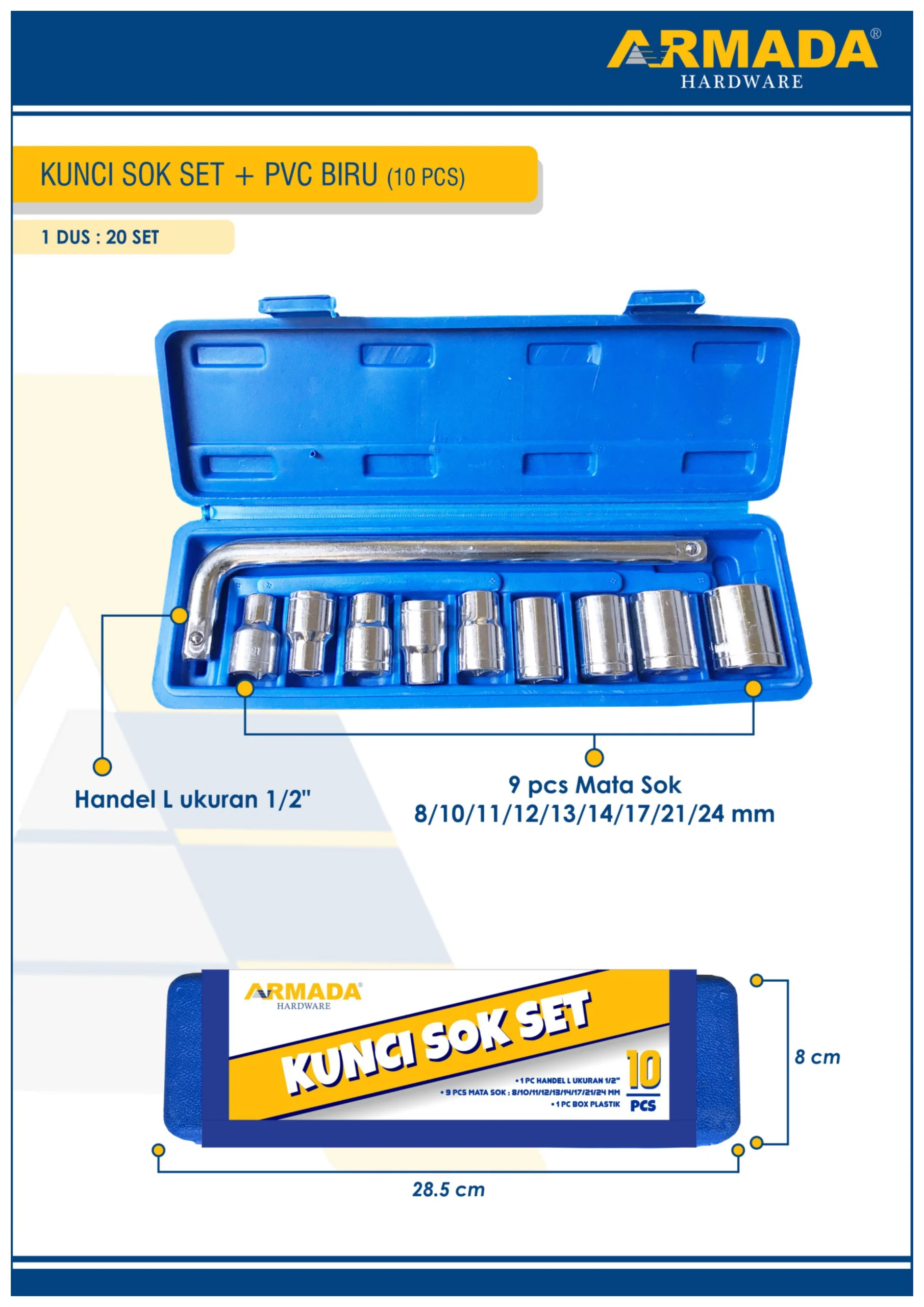 kunci sock set 10pcs
