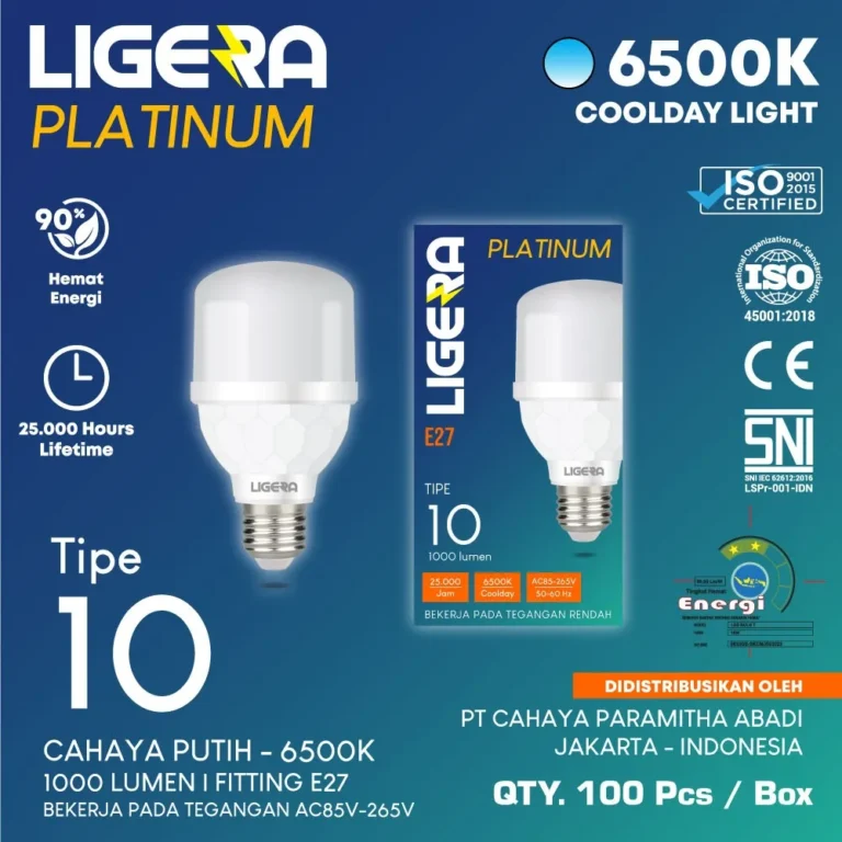 lampu led ligera platinum 10 watt