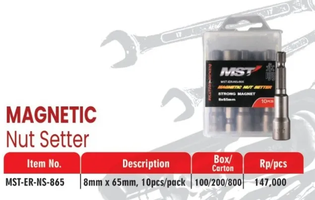 magnetic nut setter 8x65 10pcs k55 865 rp. 5,000