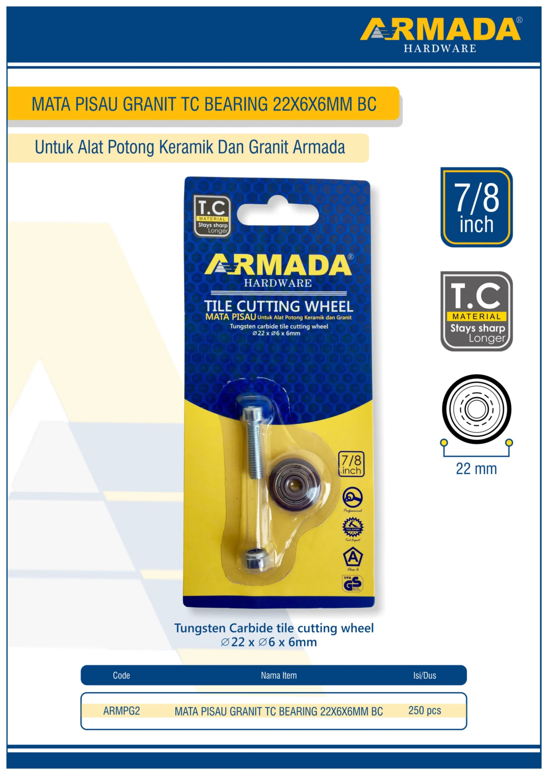 mata pisau granit