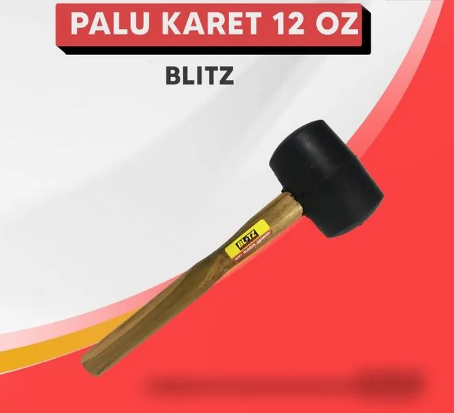 palu karet gagang kayu 8 oz blitz rp. 13,000