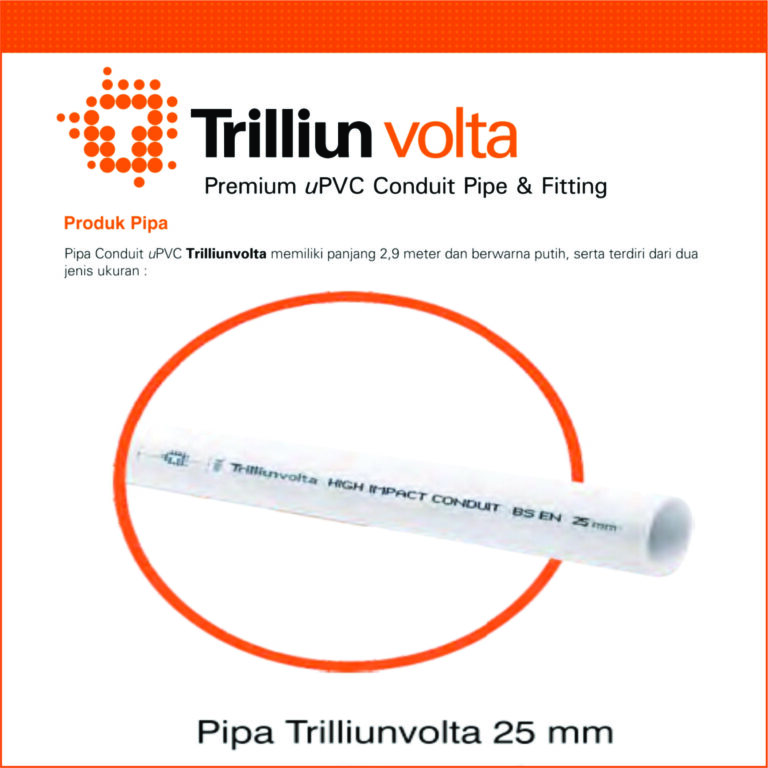 pipa conduit trilliun volta 25 mm