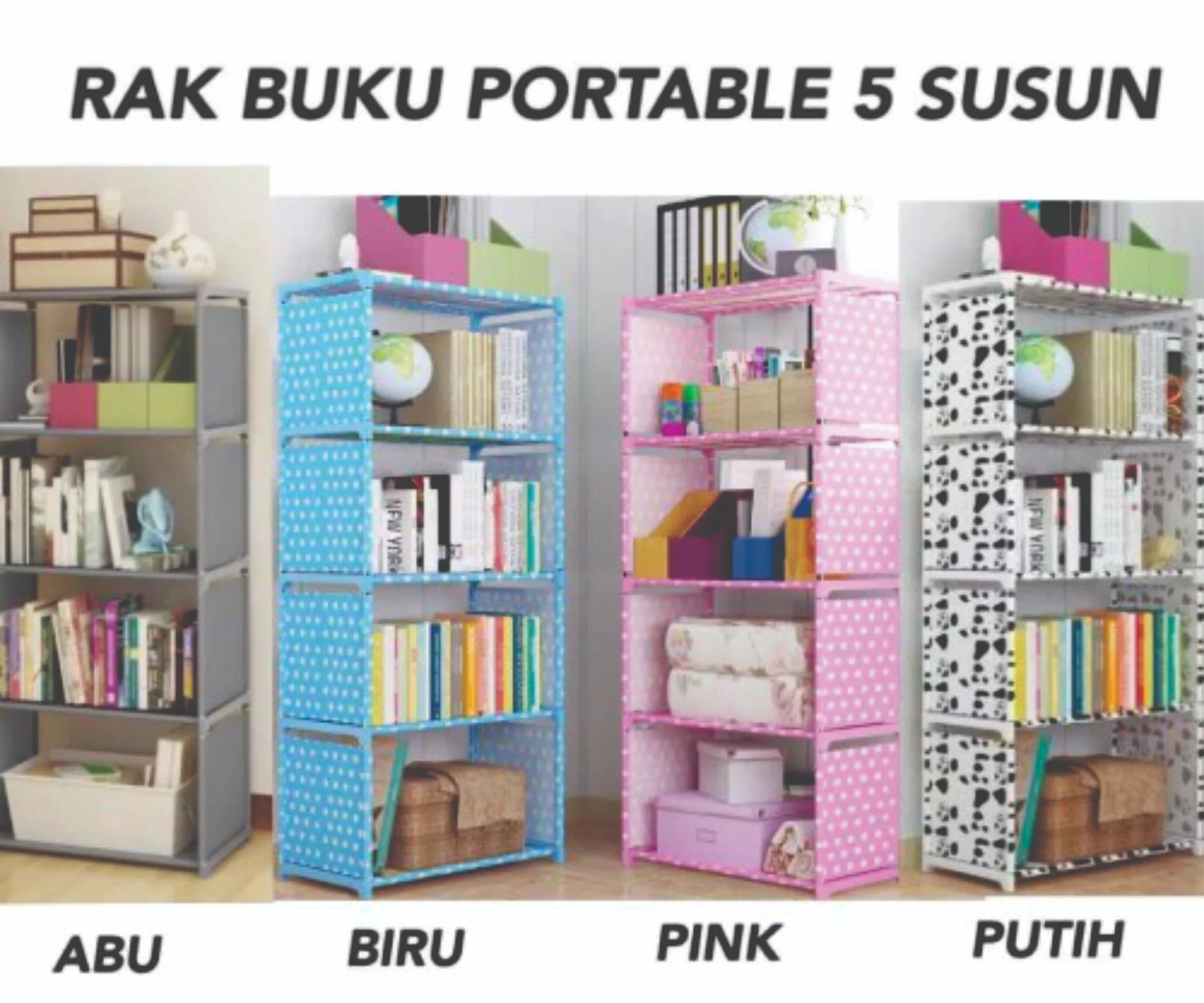 rak buku 5 susun multifungsi vanstar
