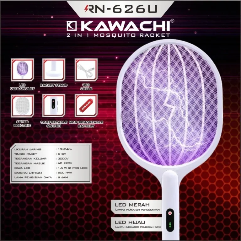 raket nyamuk kawachi rn 626u rp. 78,000