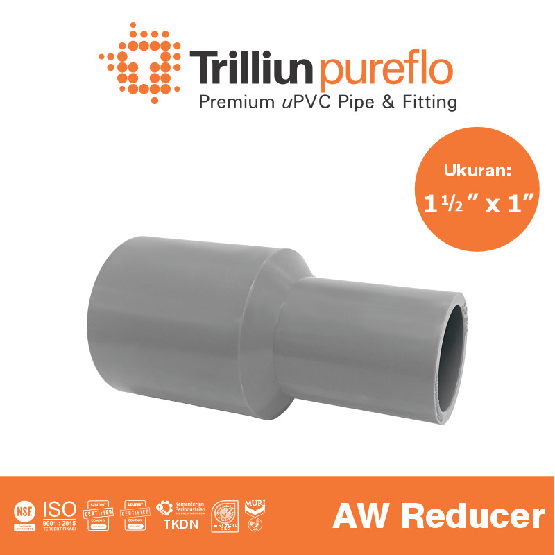 reducer sock pureflo 1 1 per 2 x 1 aw abu 1
