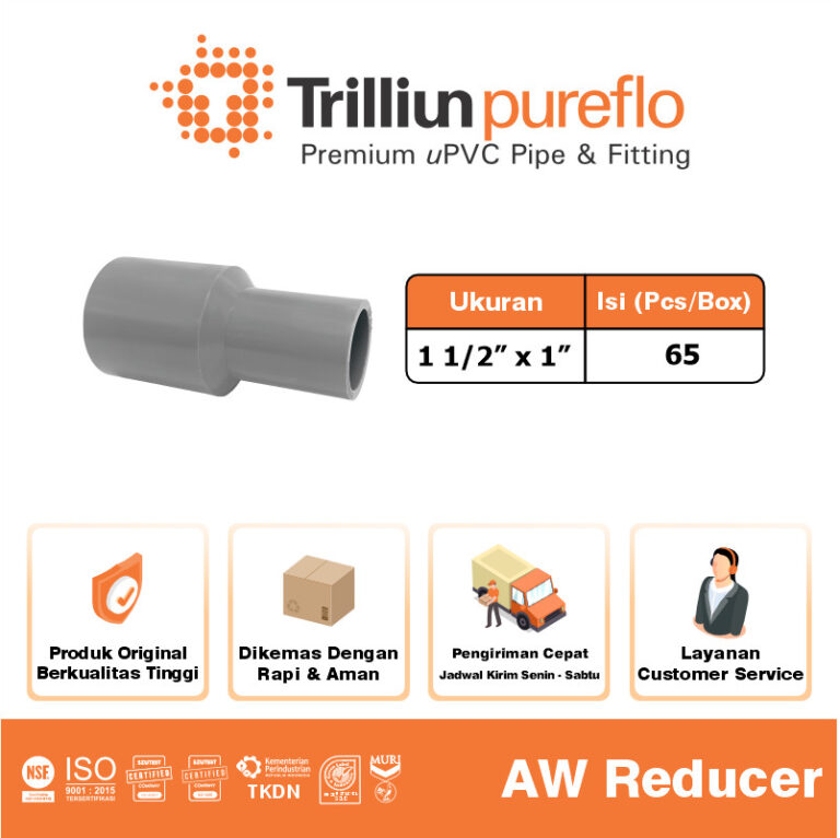 reducer sock pureflo 1 1 per 2 x 1 aw abu 2