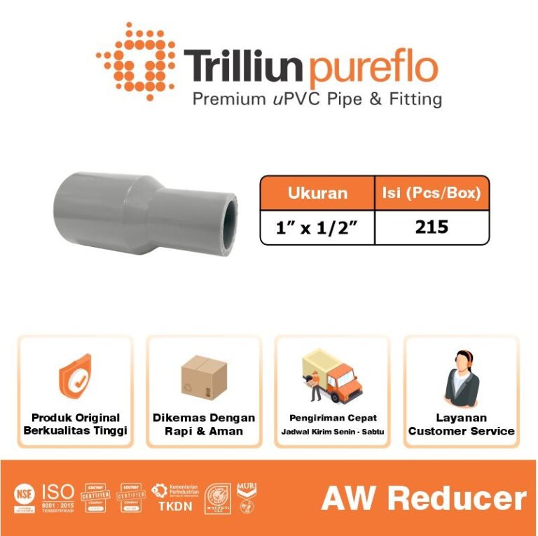 reducer sock pureflo 1 x 1 per 2 aw abu 2