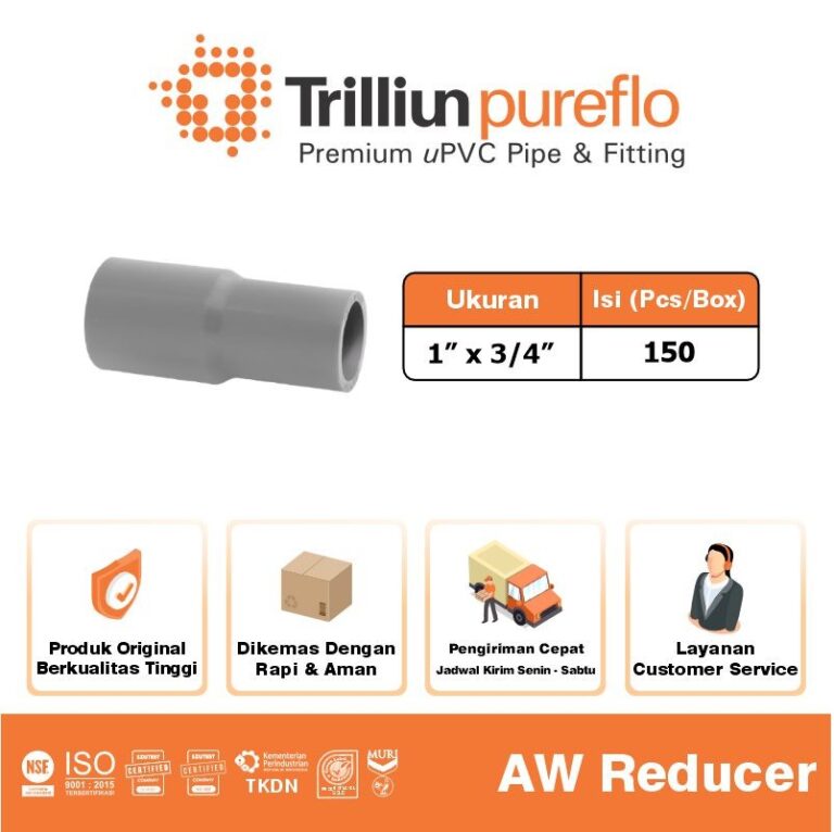reducer sock pureflo 1 x 3 per 4 aw abu 2