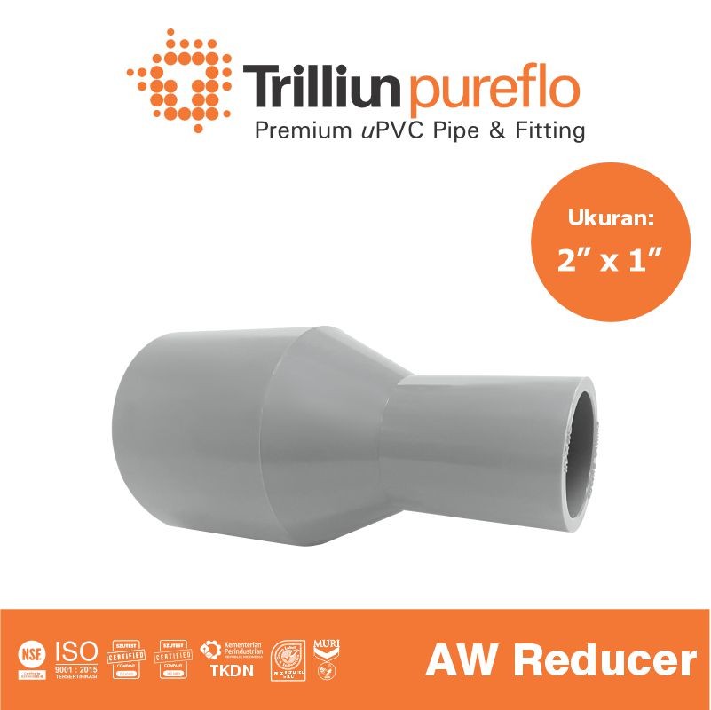 reducer sock pureflo 2 x 1 aw abu 1