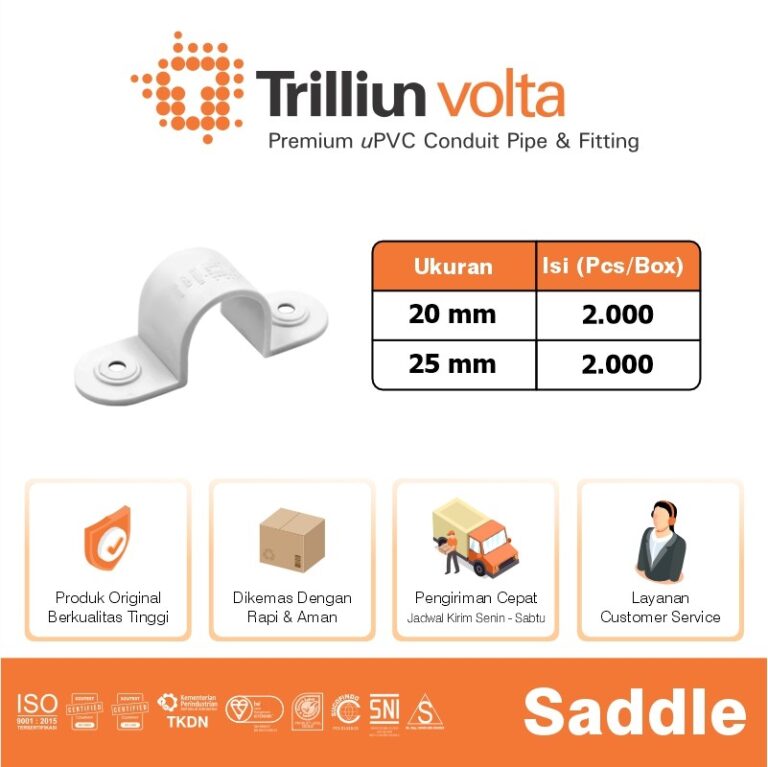 saddle volta 20mm putih 2