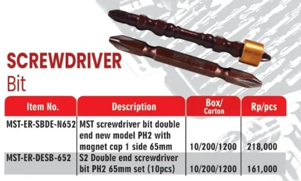 screwdriver bit double mst n652 rp. 10,500