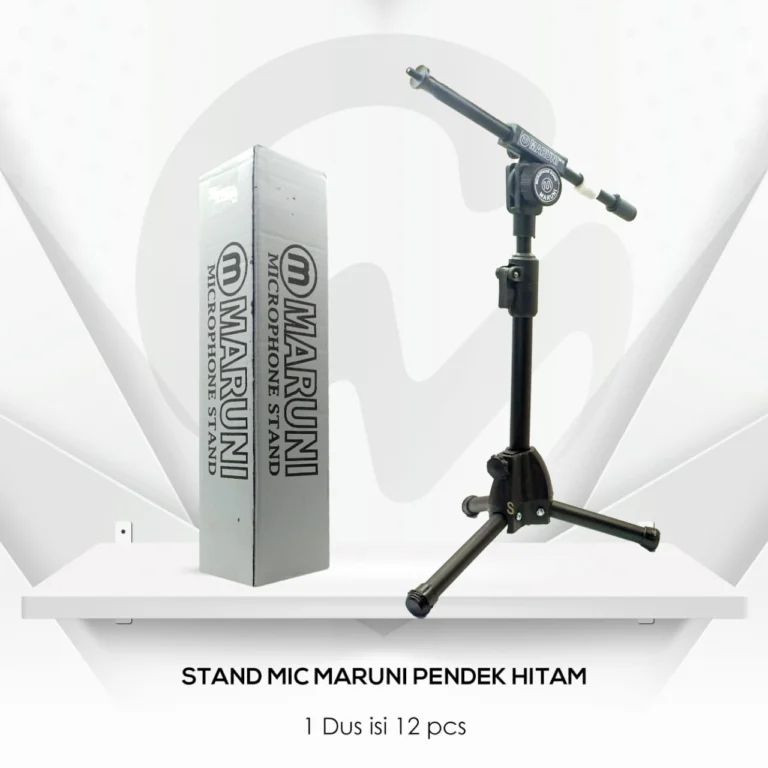 stand mic maruni hitam pendek
