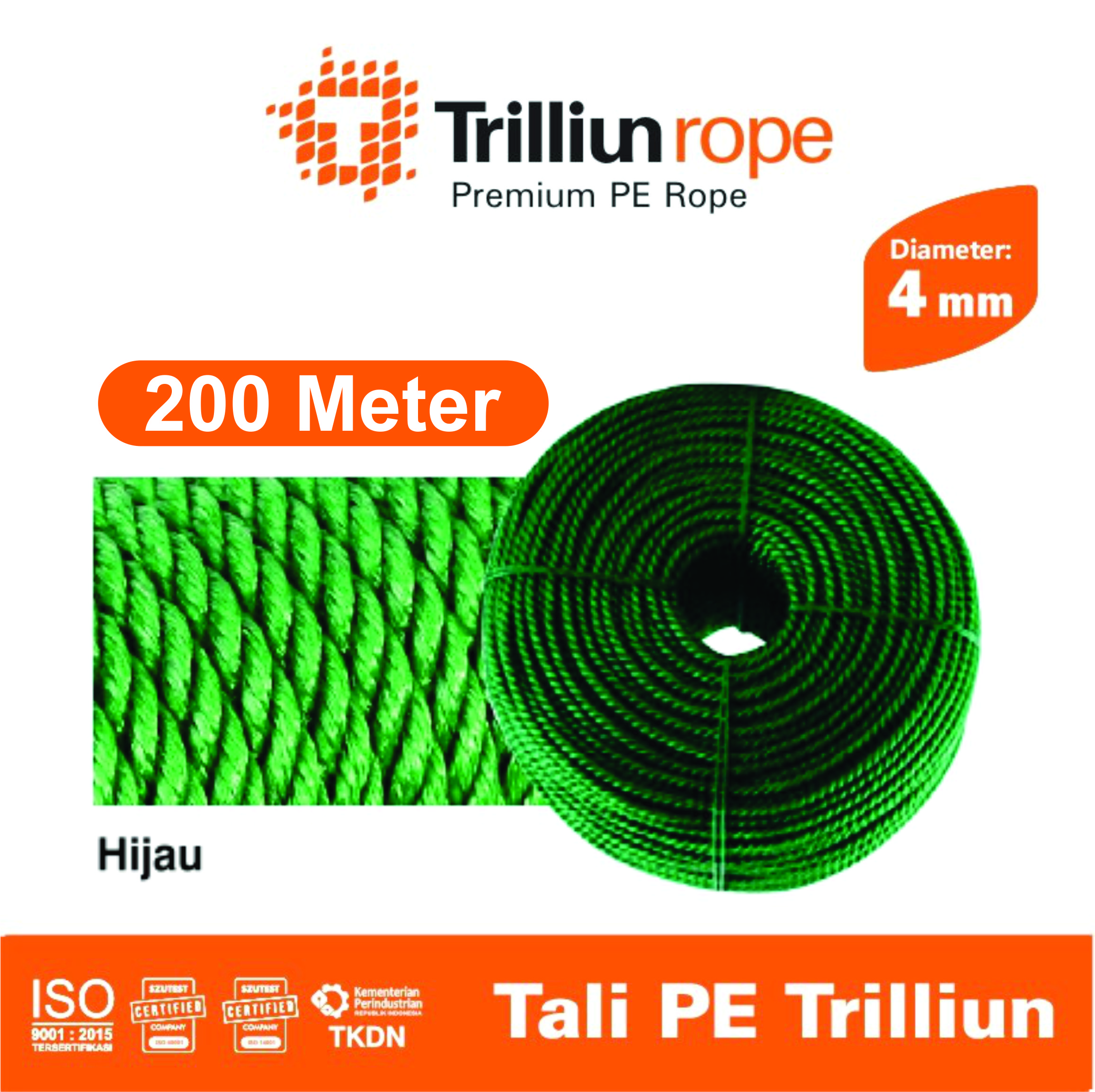 tali nylon trilliun 4 mm (200 meter) 1