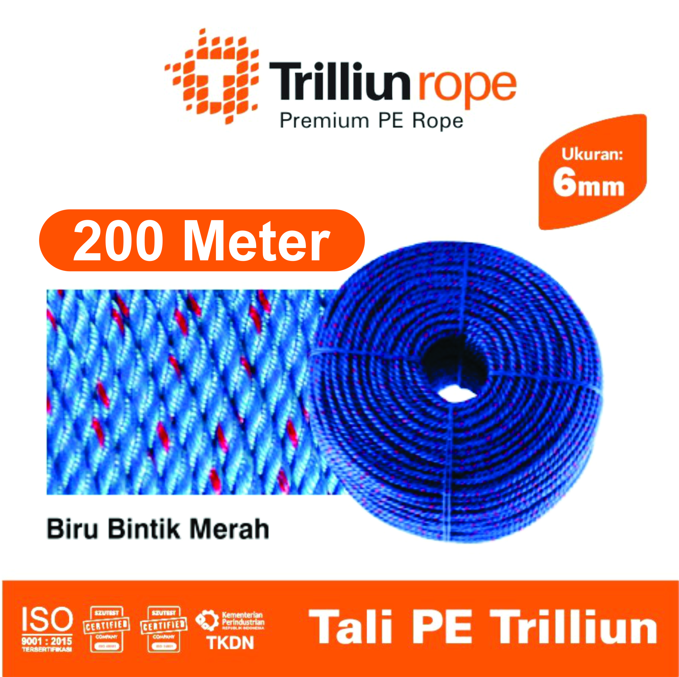 tali nylon trilliun 6 mm (200 meter) 1
