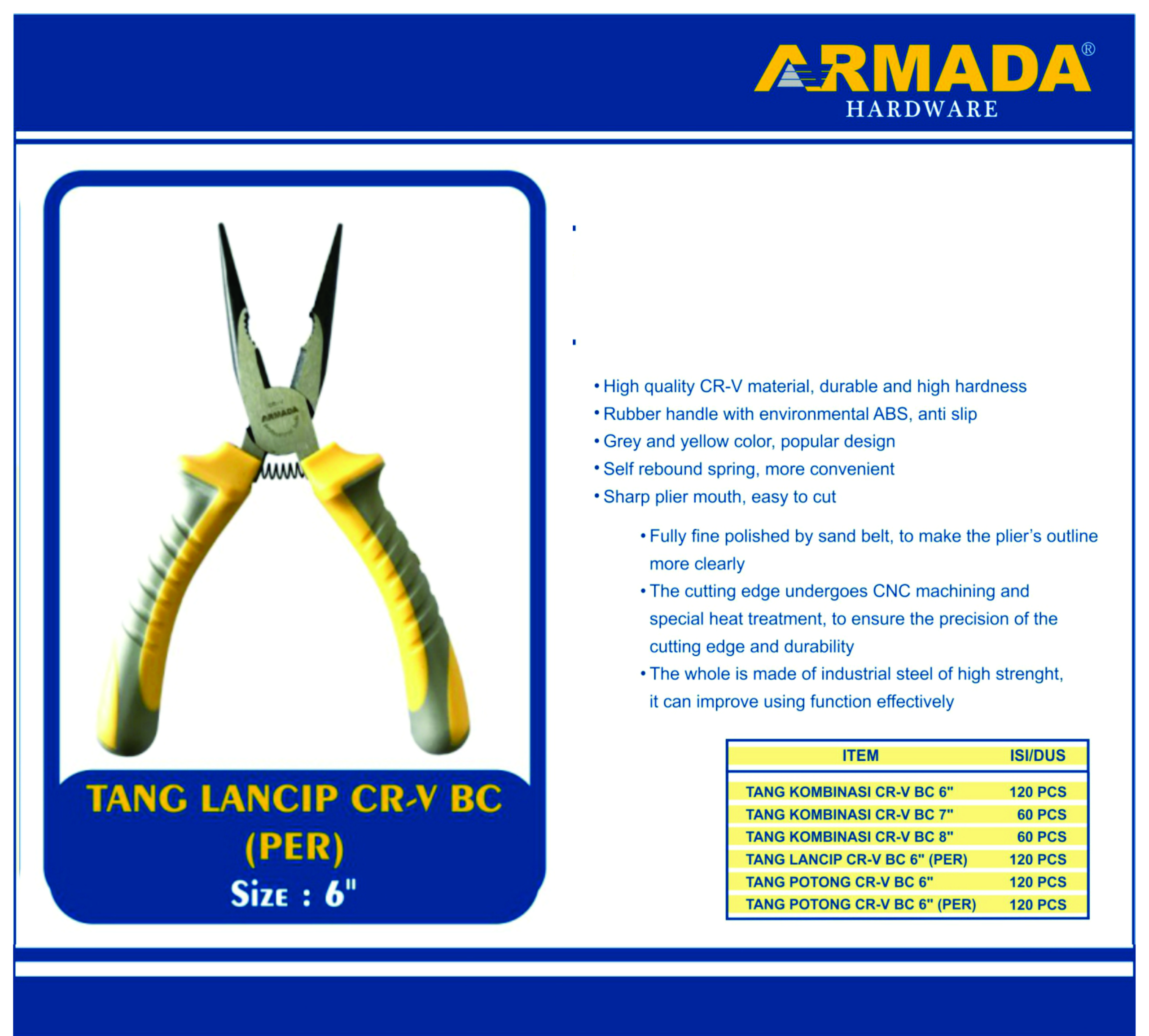 tang lancip cr v 6 per