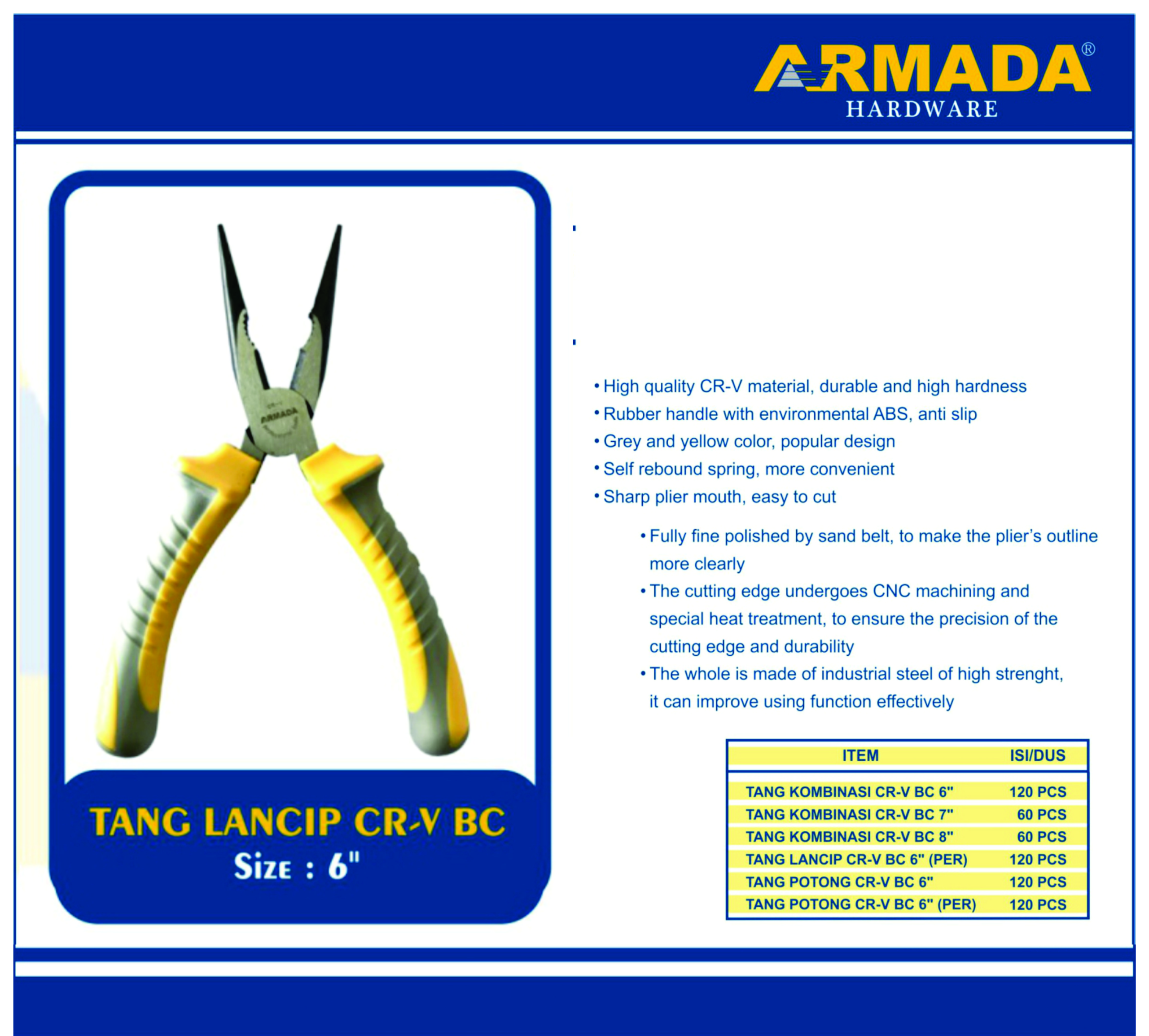 tang lancip cr v 6