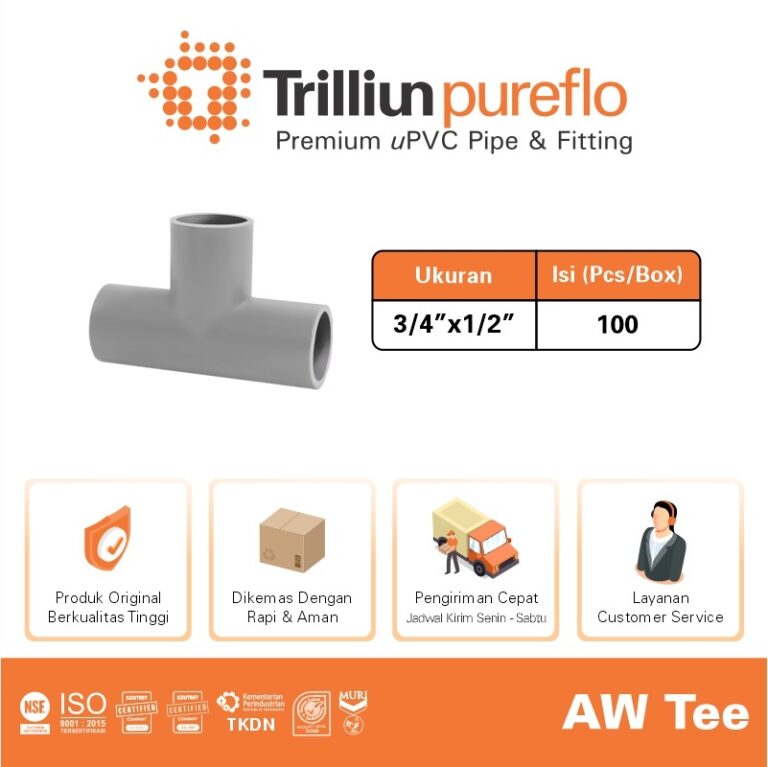 tee pureflo 3 per 4 x 1 per 2 aw abu 2