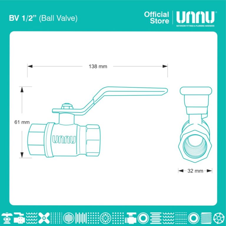 unnu ball valve kuningan 1 per 2 2