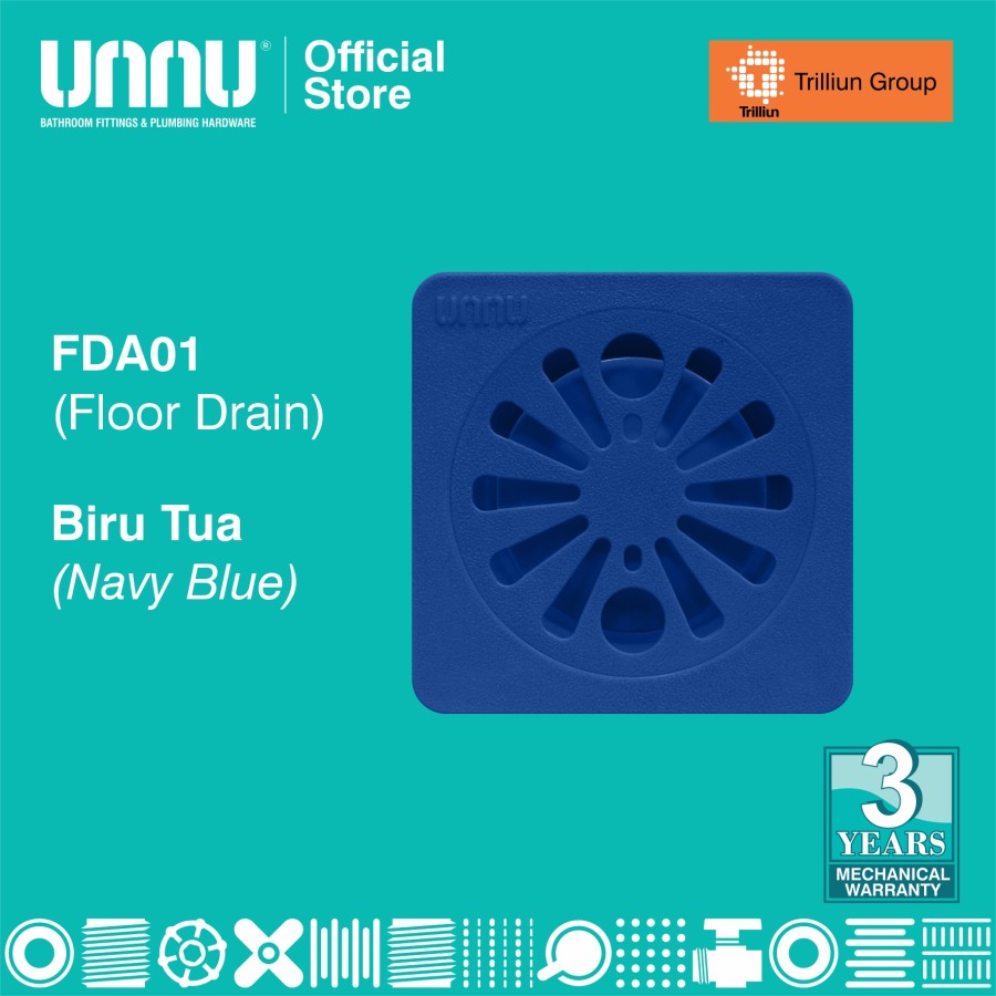 unnu floor drain fda01 blue