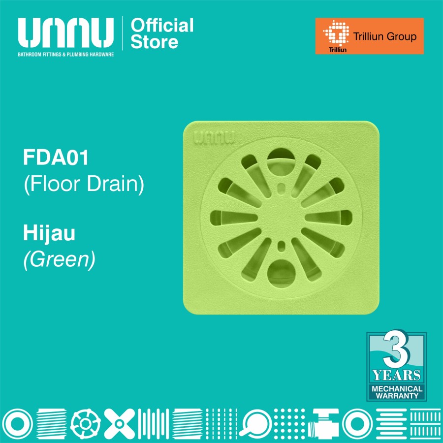 unnu floor drain fda01 green