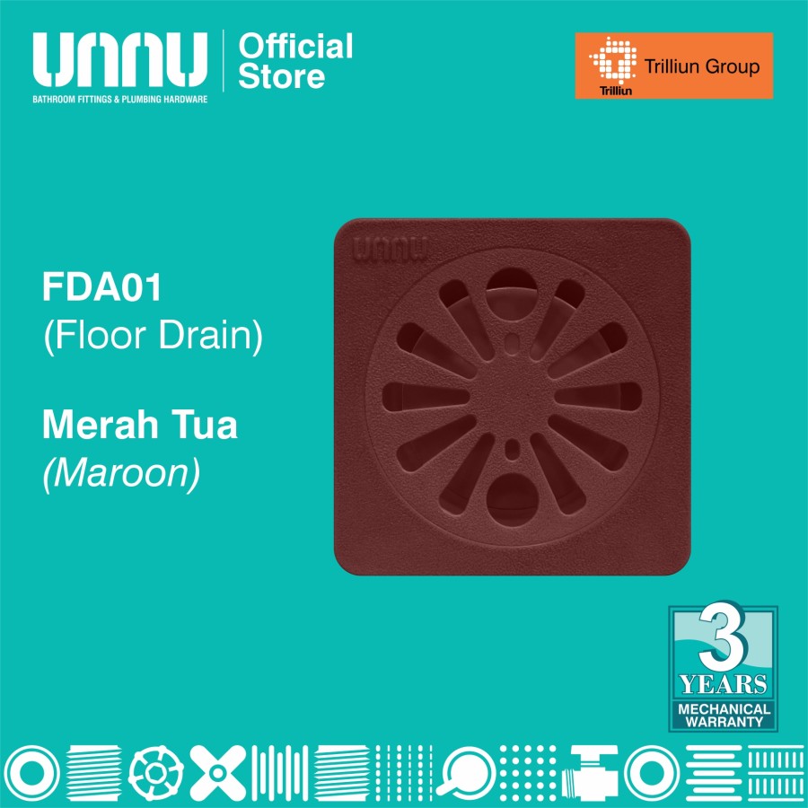 unnu floor drain fda01 maroon