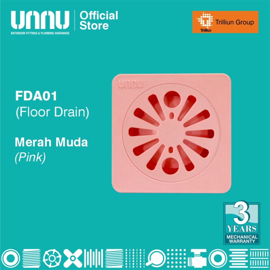unnu floor drain fda01 pink