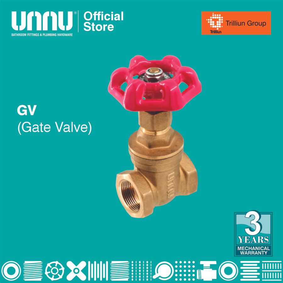 unnu gate valve kuningan 3 per 4 1