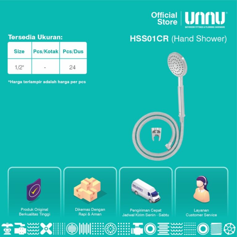 unnu hand shower set 01 hss01cr 2