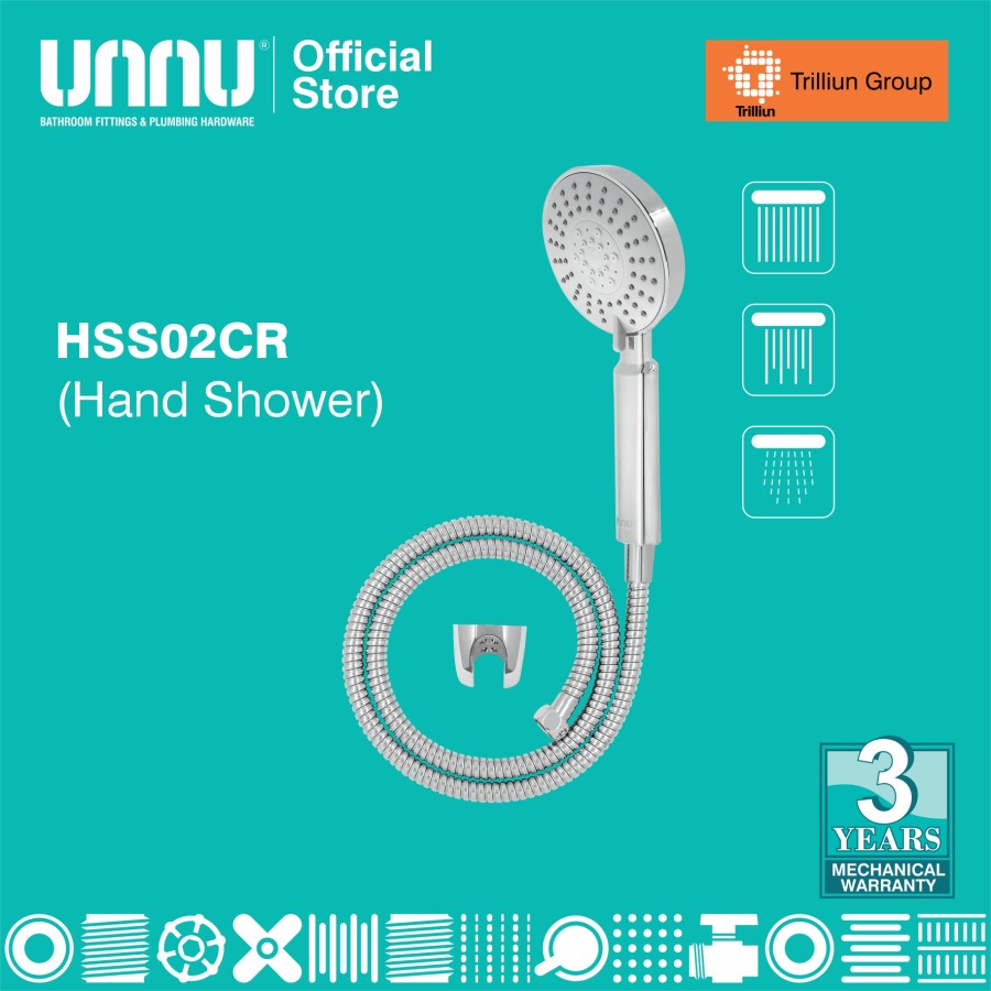 unnu hand shower set 02 hss02cr 1