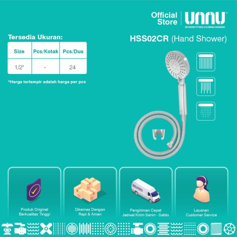unnu hand shower set 02 hss02cr 2